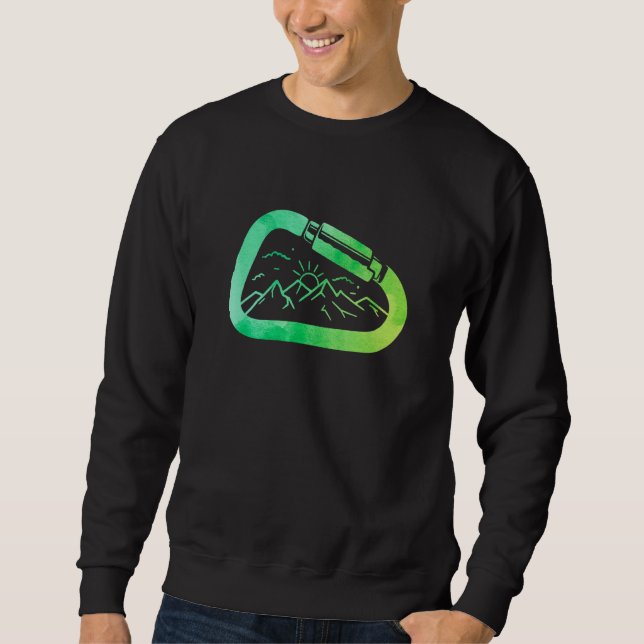 Retro Graphic Climbing Bouldering Rock Climber Mou Sweatshirt (Front)