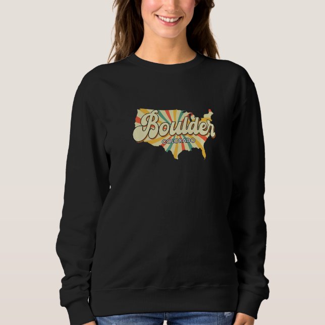 Retro Graphic Climbing Bouldering Rock Climber Mou Sweatshirt (Front)