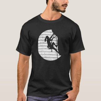 Retro Graphic Climbing Bouldering Rock Climber Mou T-Shirt
