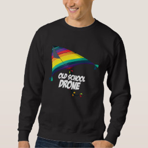 Retro Graphic Drone Flying Quadcopter Pilot RC Dro Sweatshirt