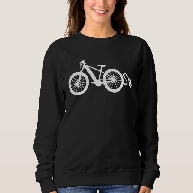 Retro Graphic E-Bike Mountainbiking Bicycle E-Bike Sweatshirt (Front)