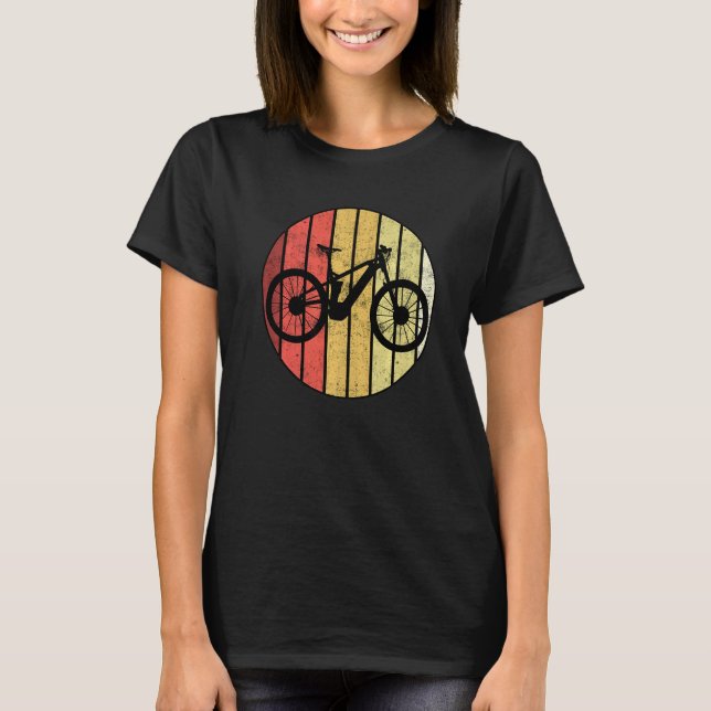 Retro Graphic E Bike Mountainbiking Bicycle E Bike T-Shirt (Front)