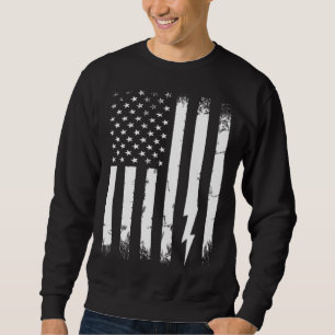 Retro Graphic Electrician Electrical Engineer Engi Sweatshirt