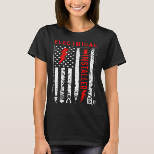 Retro Graphic Electrician Electrical Engineer Engi T-Shirt