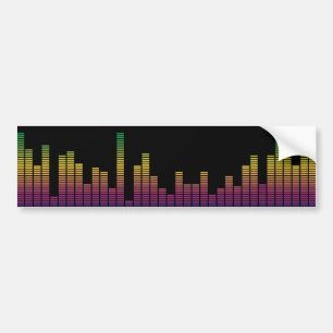 Retro Graphic Equalizer Bumper Sticker