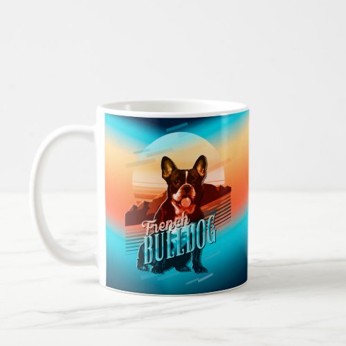 Retro Graphic French Bulldog Multi_Color ID754 Coffee Mug