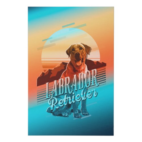 Retro Graphic Labrador Retriever Multi_Color ID754 Faux Canvas Print