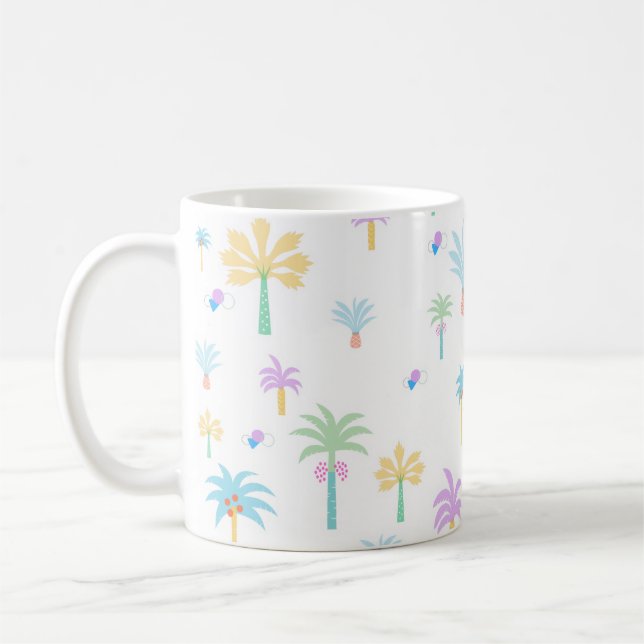 Retro Graphic Palms  Coffee Mug (Left)