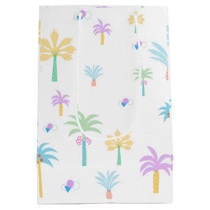 Retro Graphic Palms Medium Gift Bag