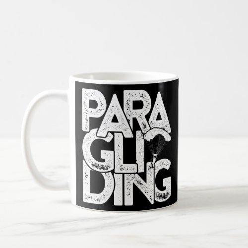 Retro Graphic Paragliding Paraglider Parachute Sky Coffee Mug