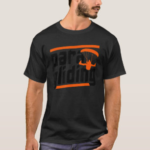 Retro Graphic Paragliding Paraglider Parachute Sky T-Shirt