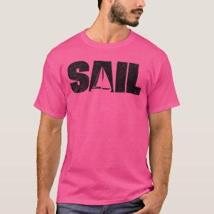 Retro Graphic Sailboat Captain Sailing Sea Boat Sa T-Shirt