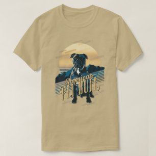 Retro Graphics American Pit Bull Blue ID754 T-Shirt