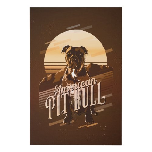 Retro Graphics American Pit Bull Gold ID754 Faux Canvas Print