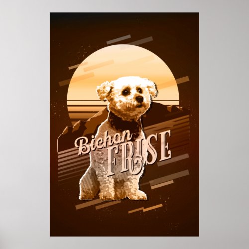 Retro Graphics Bichon Frise Gold ID754 Poster