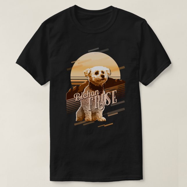 Retro Graphics Bichon Frise Gold ID754 T-Shirt (Design Front)