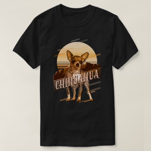 Retro Graphics Chihuahua Gold ID754 T_Shirt