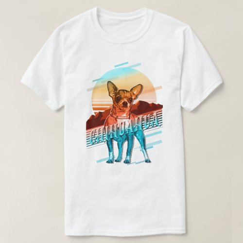 Retro Graphics Chihuahua Multi_Color ID754 T_Shirt