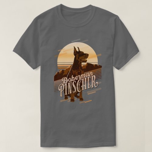 Retro Graphics Doberman Gold ID754 T_Shirt