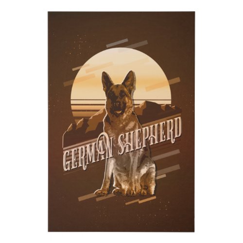 Retro Graphics German Shepherd Gold ID754 Faux Canvas Print