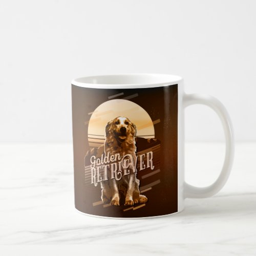 Retro Graphics Golden Retriever Gold ID754 Coffee Mug
