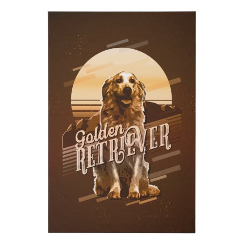 Retro Graphics Golden Retriever Gold ID754 Faux Canvas Print