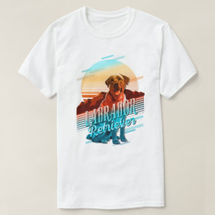 Retro Graphics Labrado Retriever Multi-Color ID754 T-Shirt