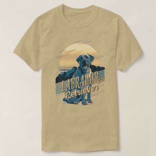 Retro Graphics Labrador Retriever Blue ID754 T_Shirt