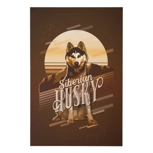 Retro Graphics Siberian Husky Gold ID754 Faux Canvas Print