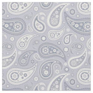 Retro Gray Paisley Pattern Fabric
