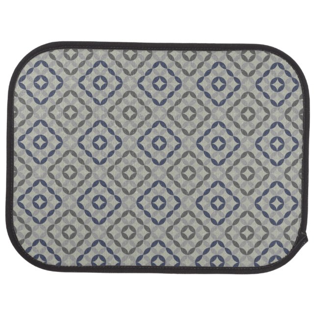 Retro Gray Pattern Set of Car Mats (Rear)