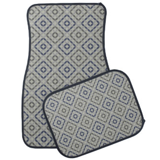 Retro Gray Pattern Set of Car Mats