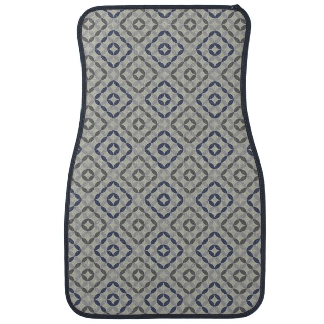 Retro Gray Pattern Set of Car Mats (Front)