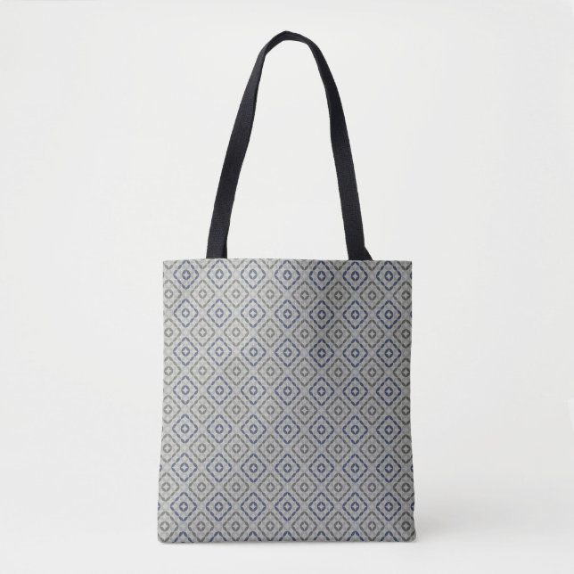 Retro Gray Pattern Tote Bag  (Front)