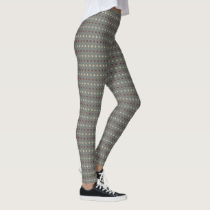 Retro Gray Polka Dots Style  Leggings