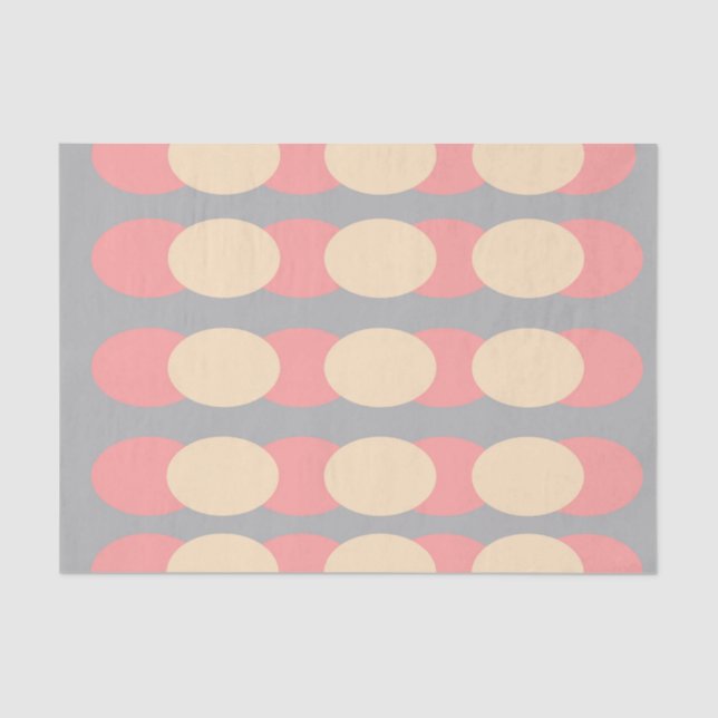 Retro Gray Spot Print Pattern Tissue Paper (Front)