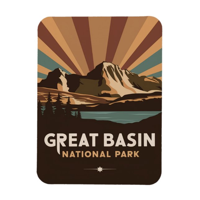 Retro Great Basin National Park  Magnet (Vertical)