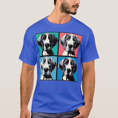 Retro Great Dane Art Cute Puppy T_Shirt