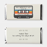Retro Greatest Hit Cassette Wedding Thank You Hershey Bar Favors<br><div class="desc">Cool retro cassette tape wedding thank you party favor chocolate bar with text "the greatest hit" for newlywed married couples. Customize the text and the husband and wife name for a personalized card. Great for lovers of classic and old school music. Hand out at a bridal shower or wedding anniversary...</div>