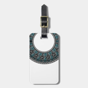 Retro Greek Disc Luggage Tag