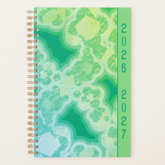Retro Green Abstract Planner