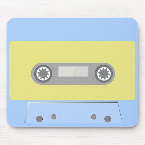 Retro Green and Blue Cassette Tape  Mouse Pad
