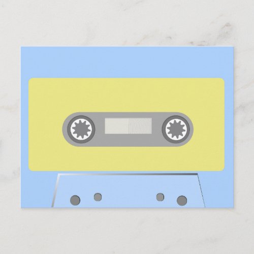 Retro Green and Blue Cassette Tape  Postcard