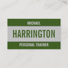Retro Green and Gray Minimalistic Personal Trainer