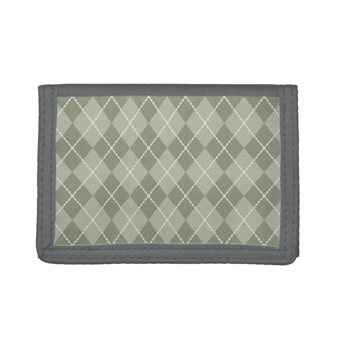 Retro Green Argyle Wallet Gift (Front)