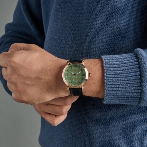 Retro Green Argyle Watch 