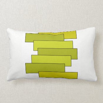 Retro Green Bars Lumbar Pillow by JoLinus at Zazzle