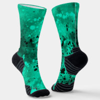 Retro Green & Black Paint Splatter