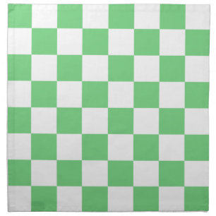Retro Green Chessboard Checkerboard Tile Y2K Cloth Napkin