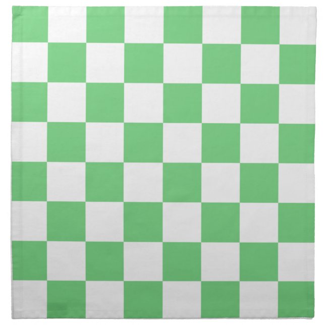 Retro Green Chessboard Checkerboard Tile Y2K  Cloth Napkin (Front)